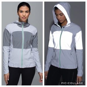 RARE LuLuLemon Light Speed Silver Jacket W4G67S